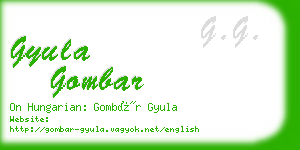 gyula gombar business card